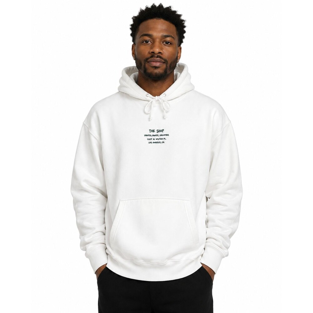 The Shop x Uninterrupted Hoodie Men’s Large White Heavyweight Embroidered LeBron